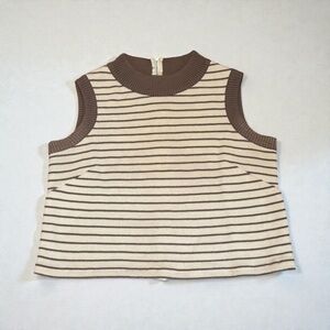 Vintage Wool Striped Sleeveless Top Small